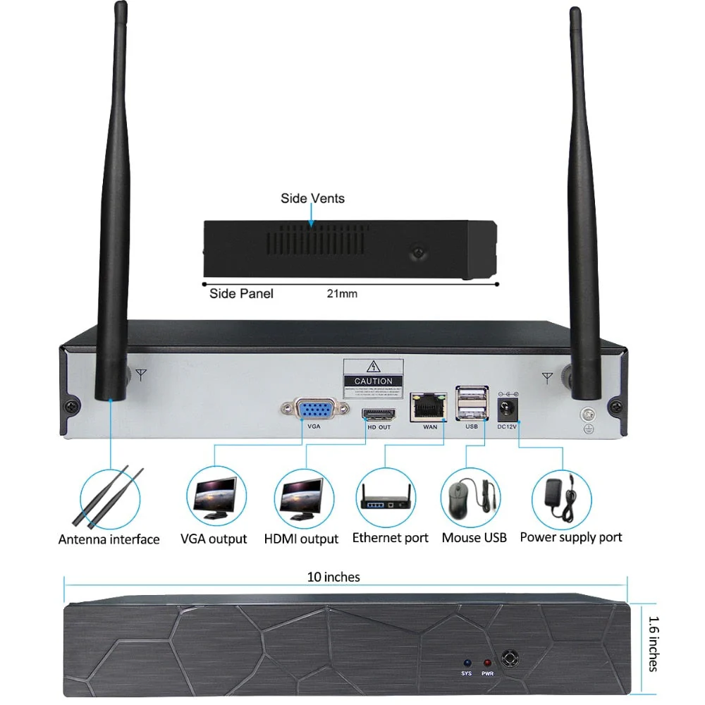 Wireless security Camera system 1TB 2MP - Image 6