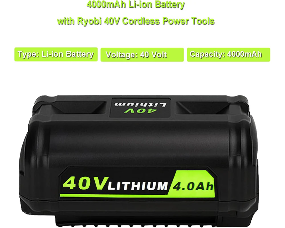 Ryobi 40V Battery 4Ah Battery Replacement Compatible - Image 5