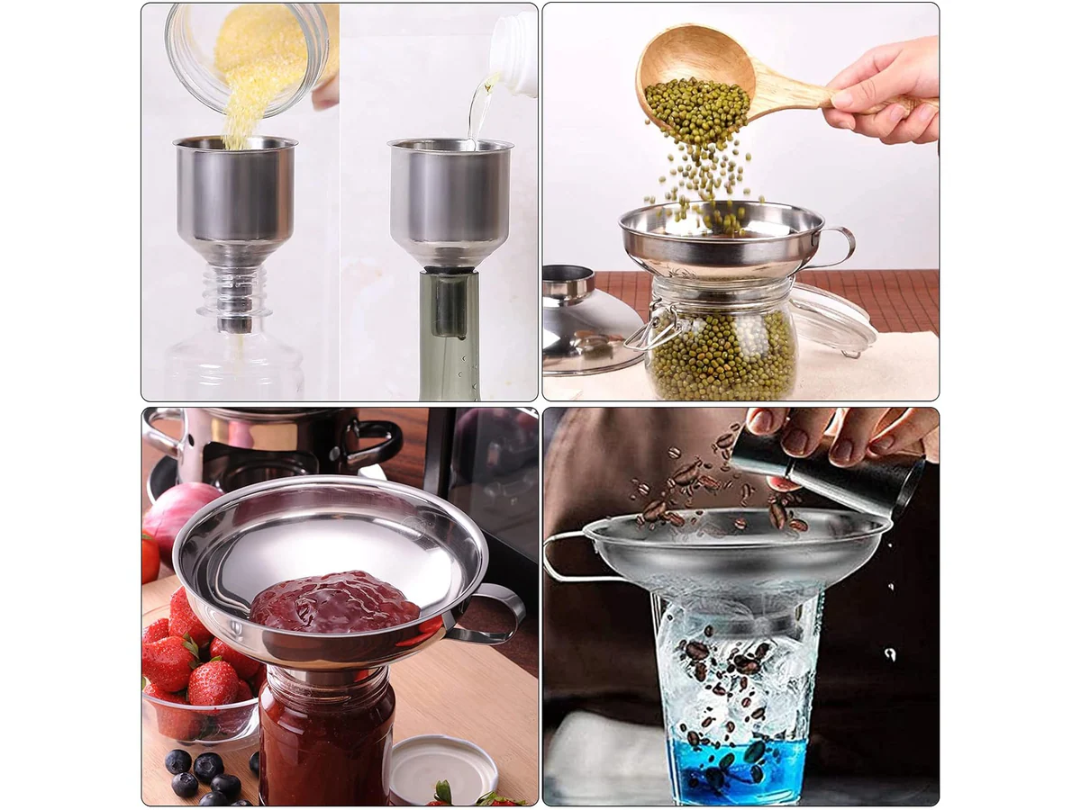Stainless Steel Kitchen Funnel Set - Image 3