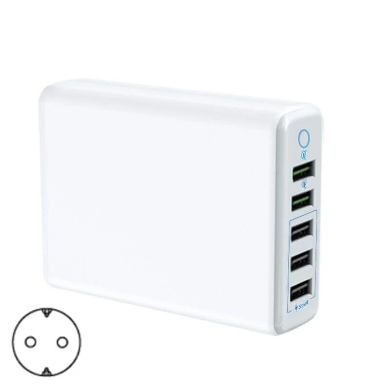 5-port mobile phone charger, Smart USB charger,QC fast charging - Image 4