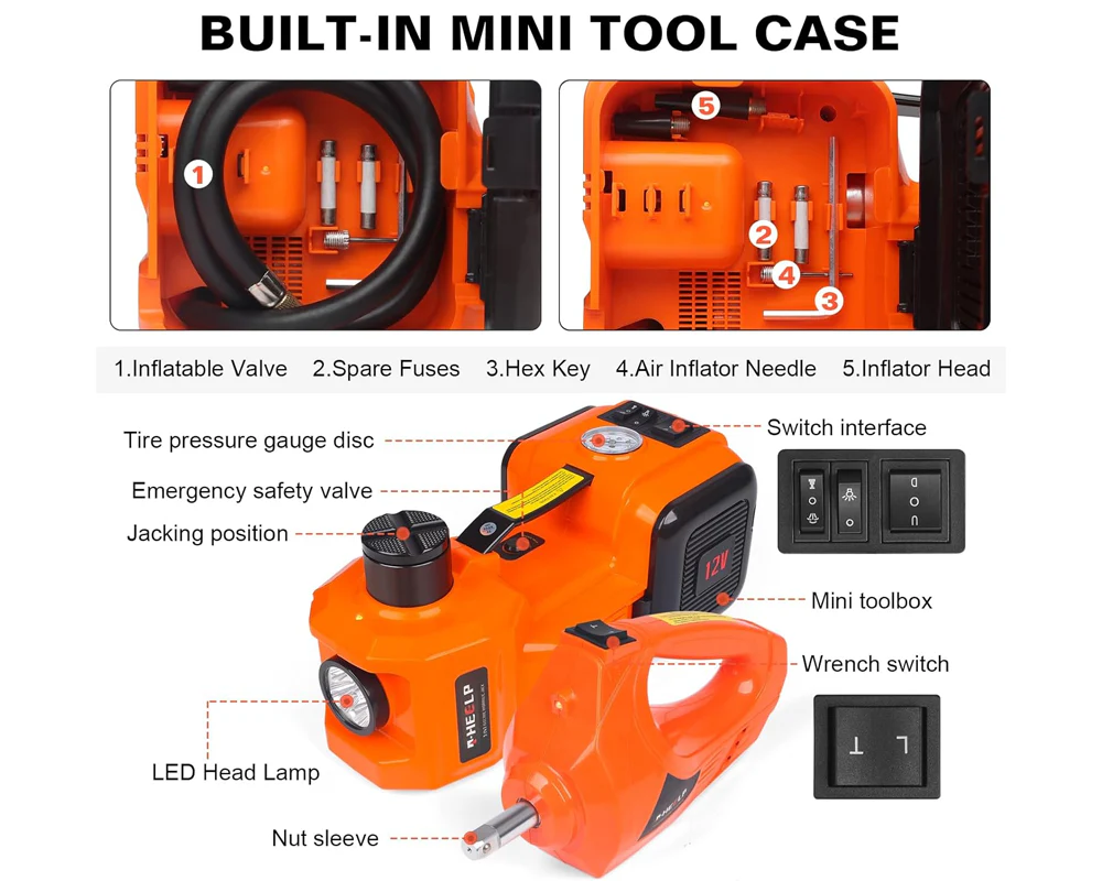 Car Electric Hydraulic Floor Jack - Image 3