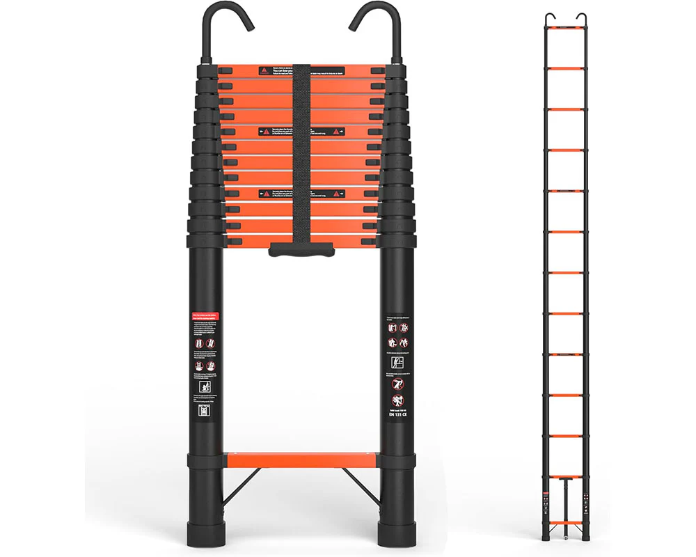 5.0M Telescoping Ladder with Hooks - Image 2