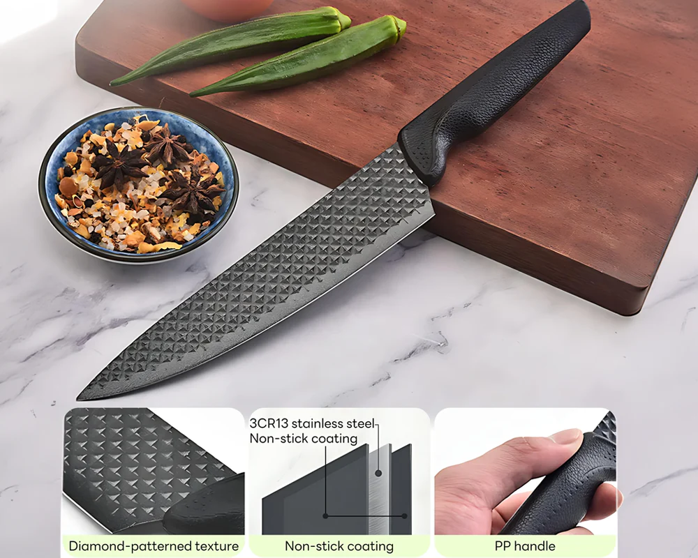 Kitchen Knife Set with Knife Block - Image 4