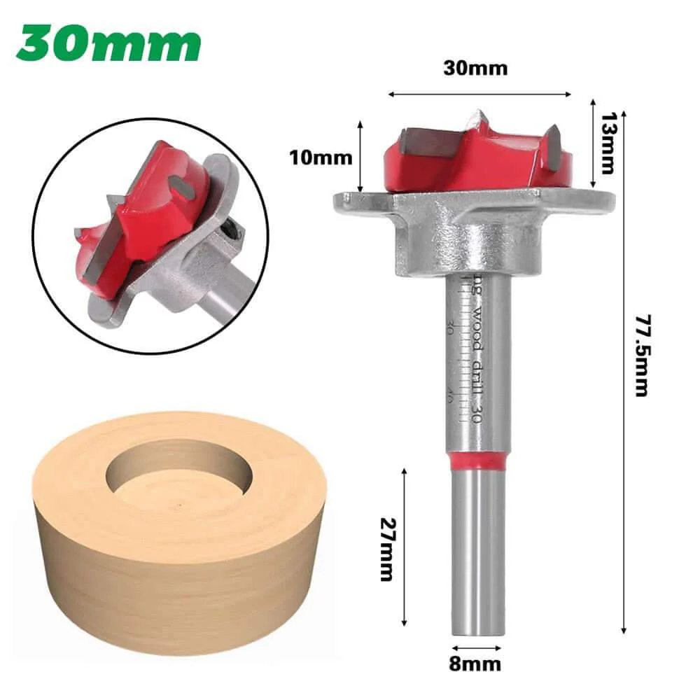 5pcs Forstner Drill Bit Woodworking Hole Saw Cutter Bits 15/20/25/30/35mm Forstner Bits - Image 5