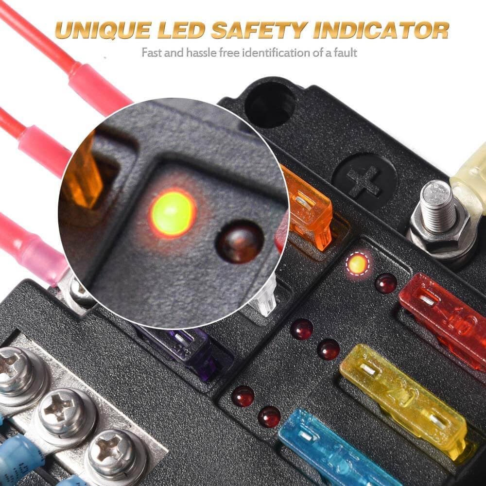 6 Circuit Negative Bus Blade Fuse Block - Image 4