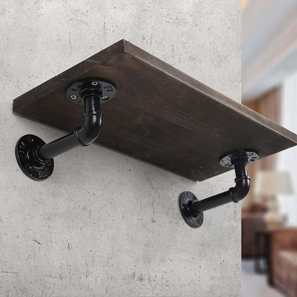 4 Pcs Industrial Rustic Shelf Brackets - Image 7