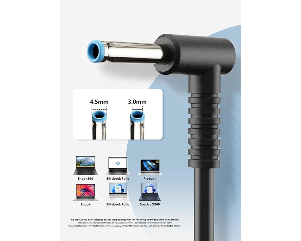 Blue Tip Power Adapter for HP Laptops 65W HP Laptop Charger - Image 4