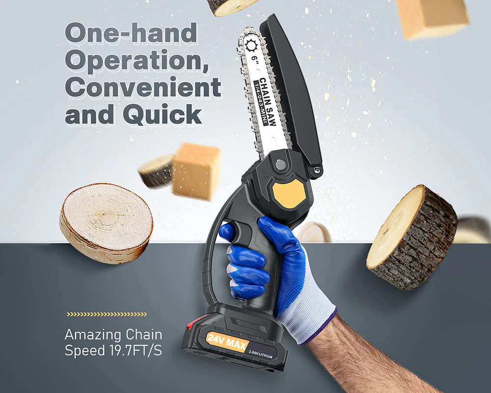 Chainsaw 6 inch Cordless Mini Chain saw - Image 8