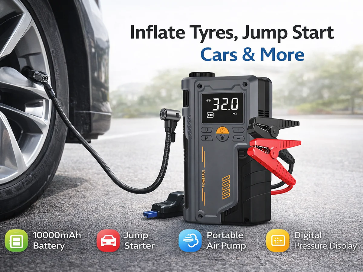Portable Car Jump Starter with Air Pump - Image 7