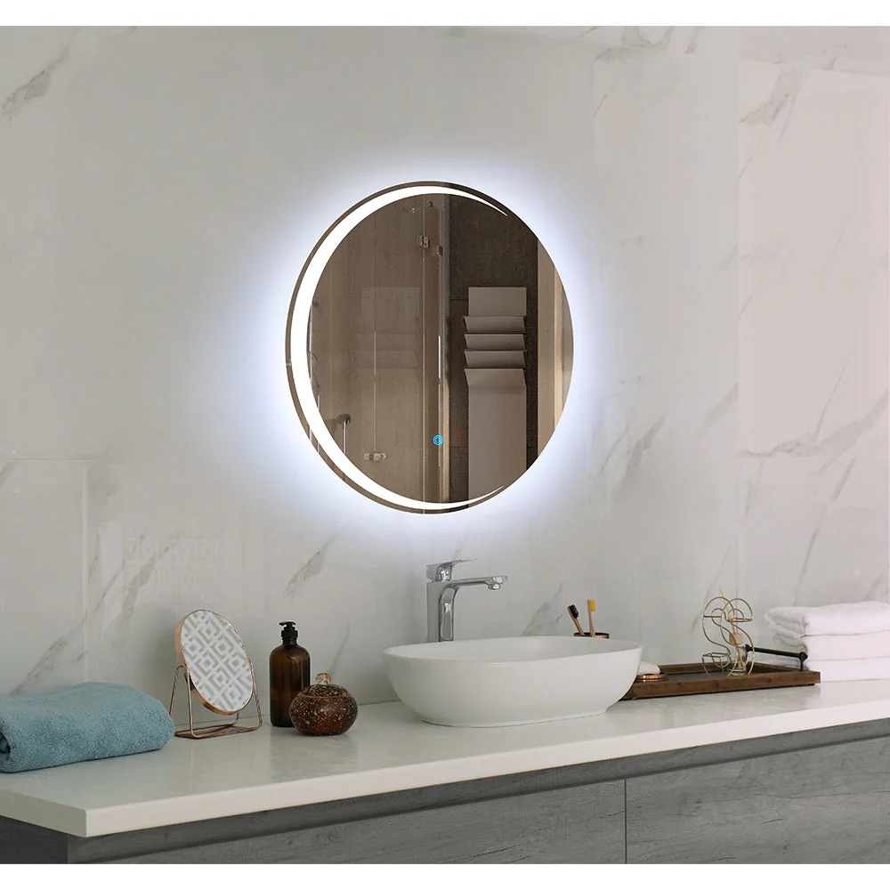 LED Mirror 70 cm Round Bathroom Wall Mirror with Bluetooth - Image 4