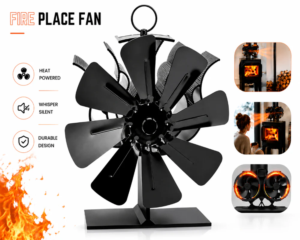 Stove Fan Heat Powered Stove Fan - Image 2