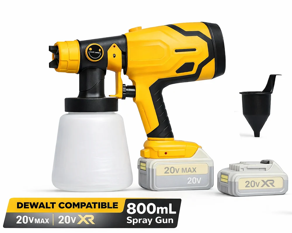 High Pressure Cordless Spray Gun Paint Sprayer Fits Dewalt 18V Battery - Image 10