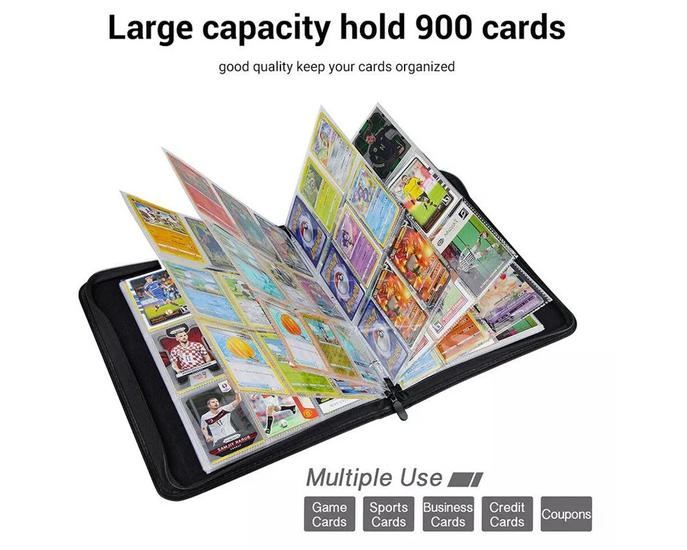 900 Pockets Cards Holder Storage Bag 900 Card Holder Capacity Album Collector - Image 3
