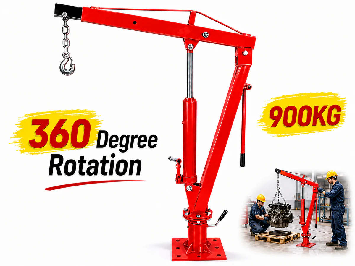 Engine Hoist Crane 900Kg Swivel Base Hydraulic Lifting Deck Hoist - Image 2
