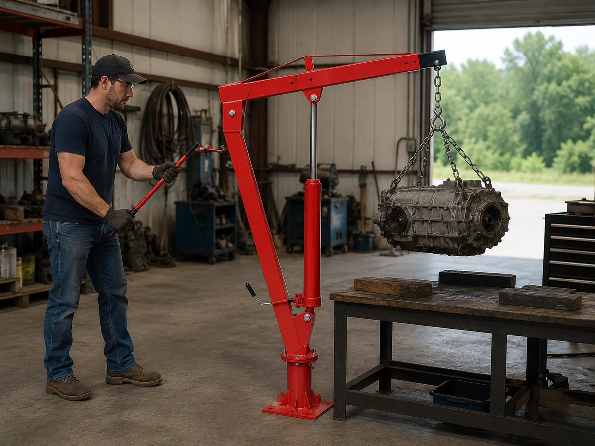 Engine Hoist Crane 900Kg Swivel Base Hydraulic Lifting Deck Hoist - Image 4
