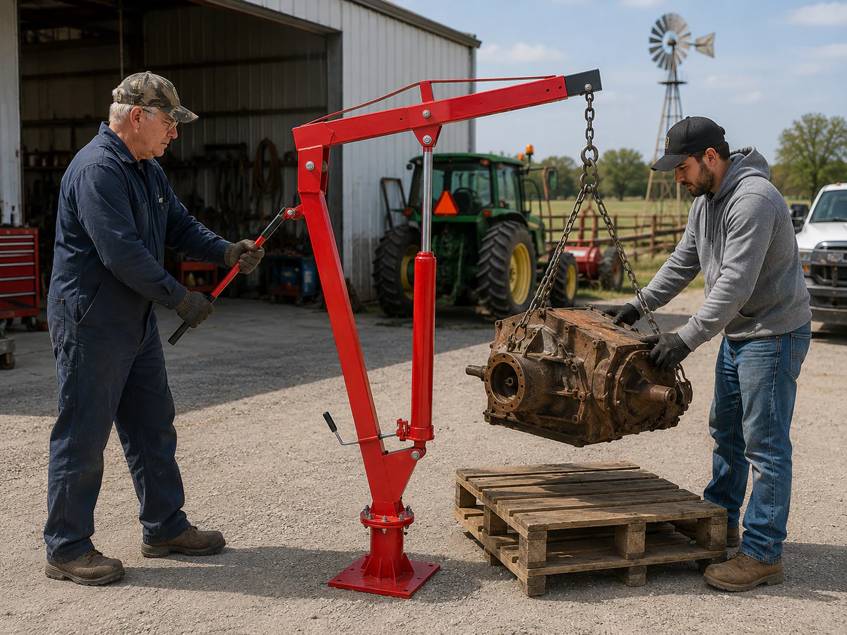 Engine Hoist Crane 900Kg Swivel Base Hydraulic Lifting Deck Hoist - Image 5