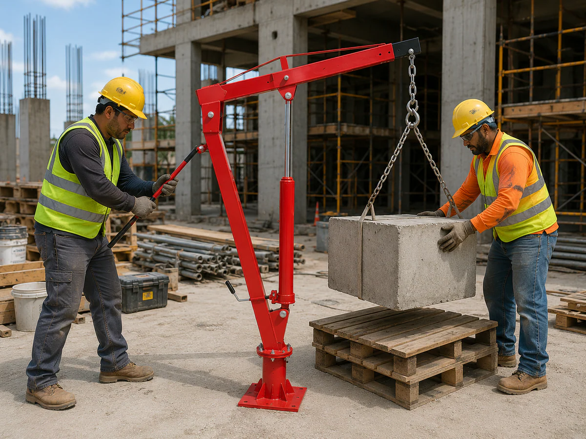 Engine Hoist Crane 900Kg Swivel Base Hydraulic Lifting Deck Hoist - Image 6