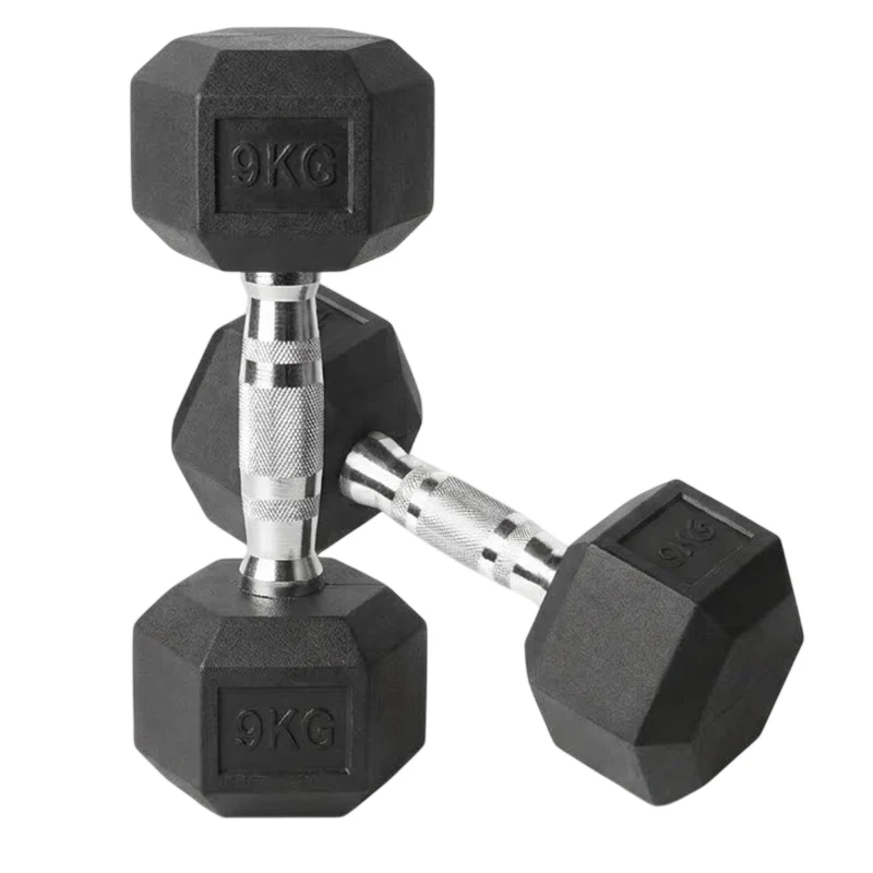 Hexagonal Dumbbell Set 9Kg Pair - Image 3