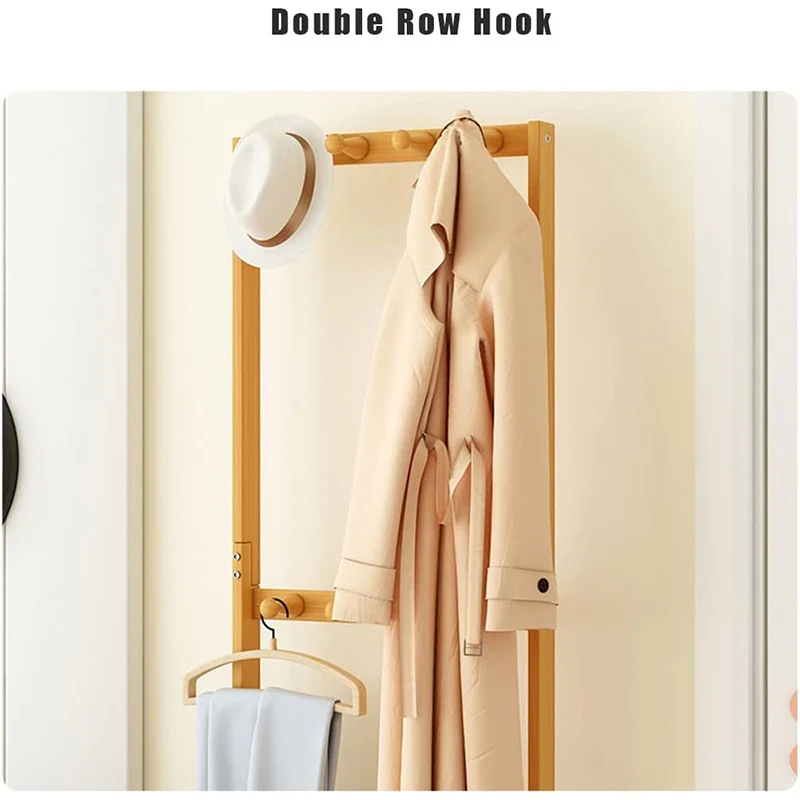 Bamboo Clothes Rack Stand - Image 2