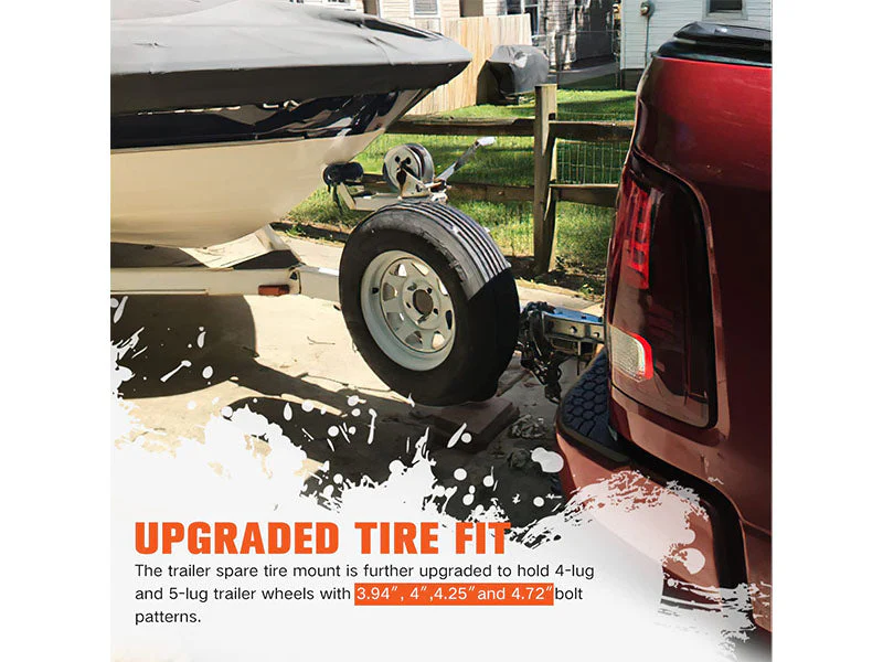 Trailer Wheel Bracket Spare Tire Carrier - Image 4
