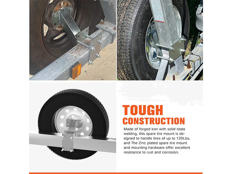 Trailer Wheel Bracket Spare Tire Carrier - Image 7