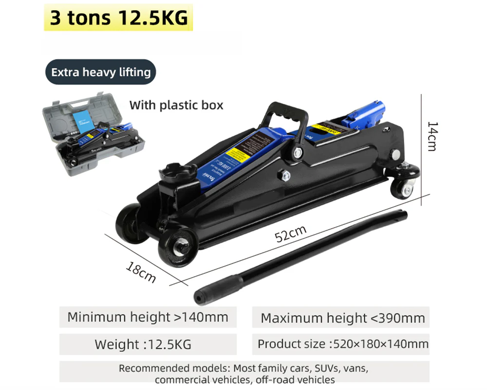 3 Ton Hydraulic Floor Jack - Image 2