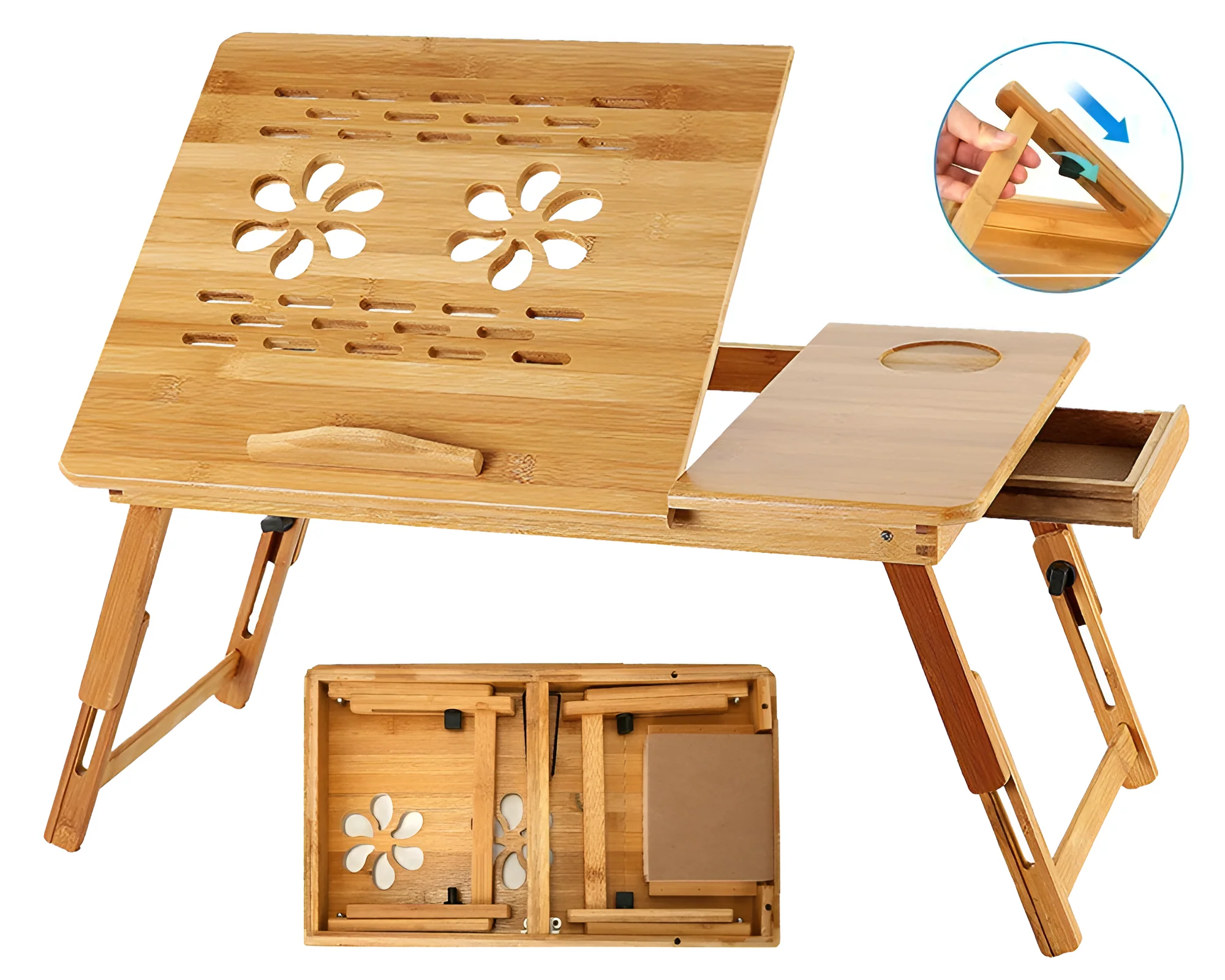 Portable Folding Laptop Stand with Cooling Fan - Image 2
