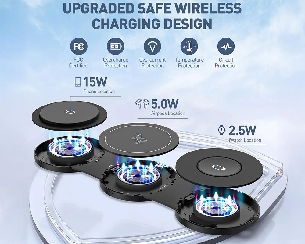 3-in-1 Wireless Charging Pad for Apple Devices Compitable - Image 6