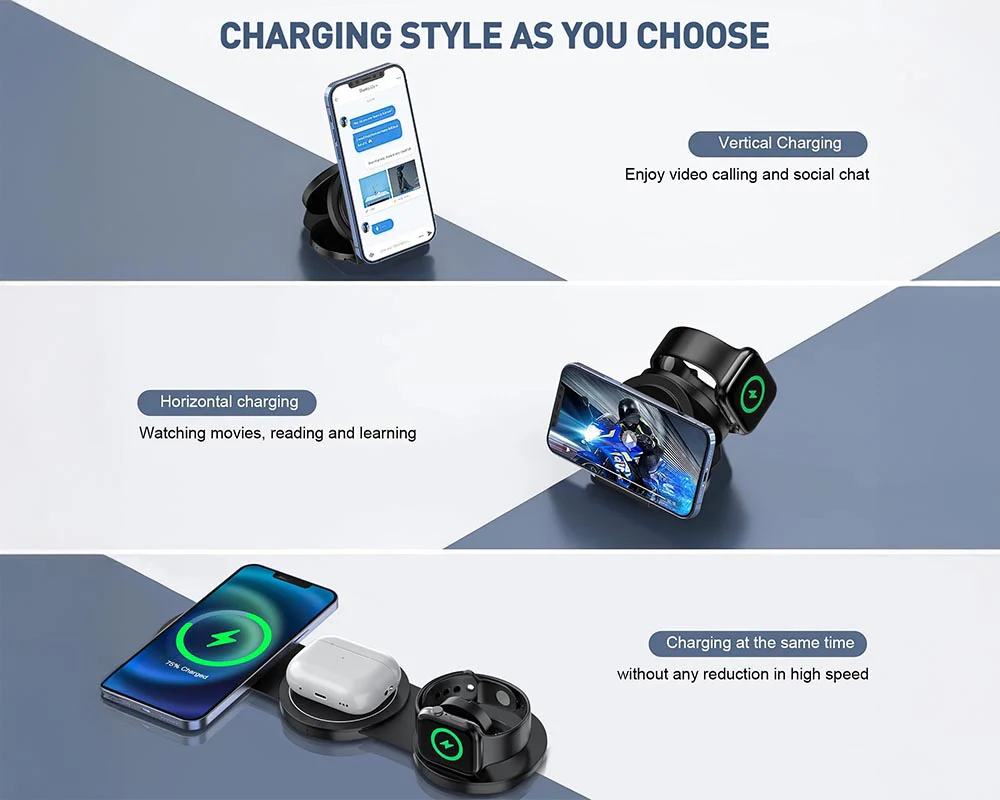 3-in-1 Wireless Charging Pad for Apple Devices Compitable - Image 8