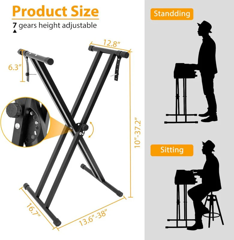 X-Style Piano Keyboard Stand Adjustable - Image 2