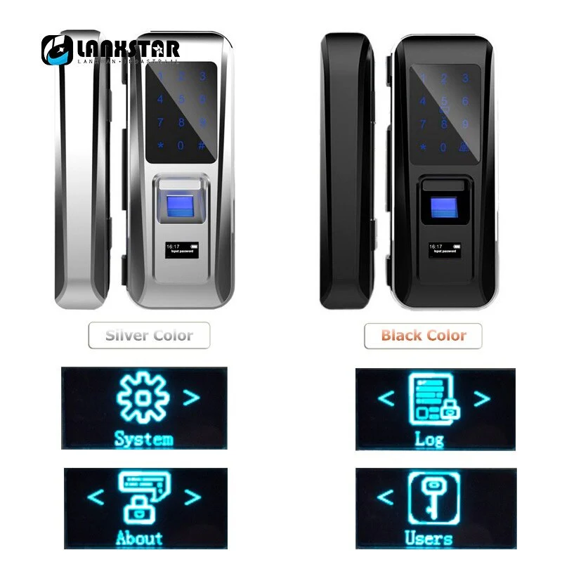 Glass Door Lock – Keyless Electric Fingerprint Intelligent Lock - Image 2