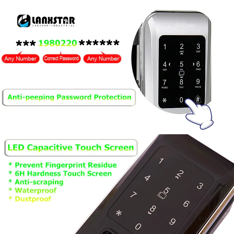Glass Door Lock – Keyless Electric Fingerprint Intelligent Lock - Image 8