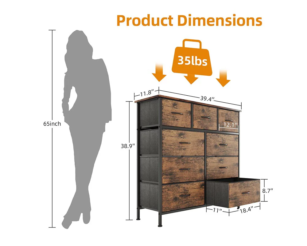 Tall boy drawers Chest of Drawers - Image 8