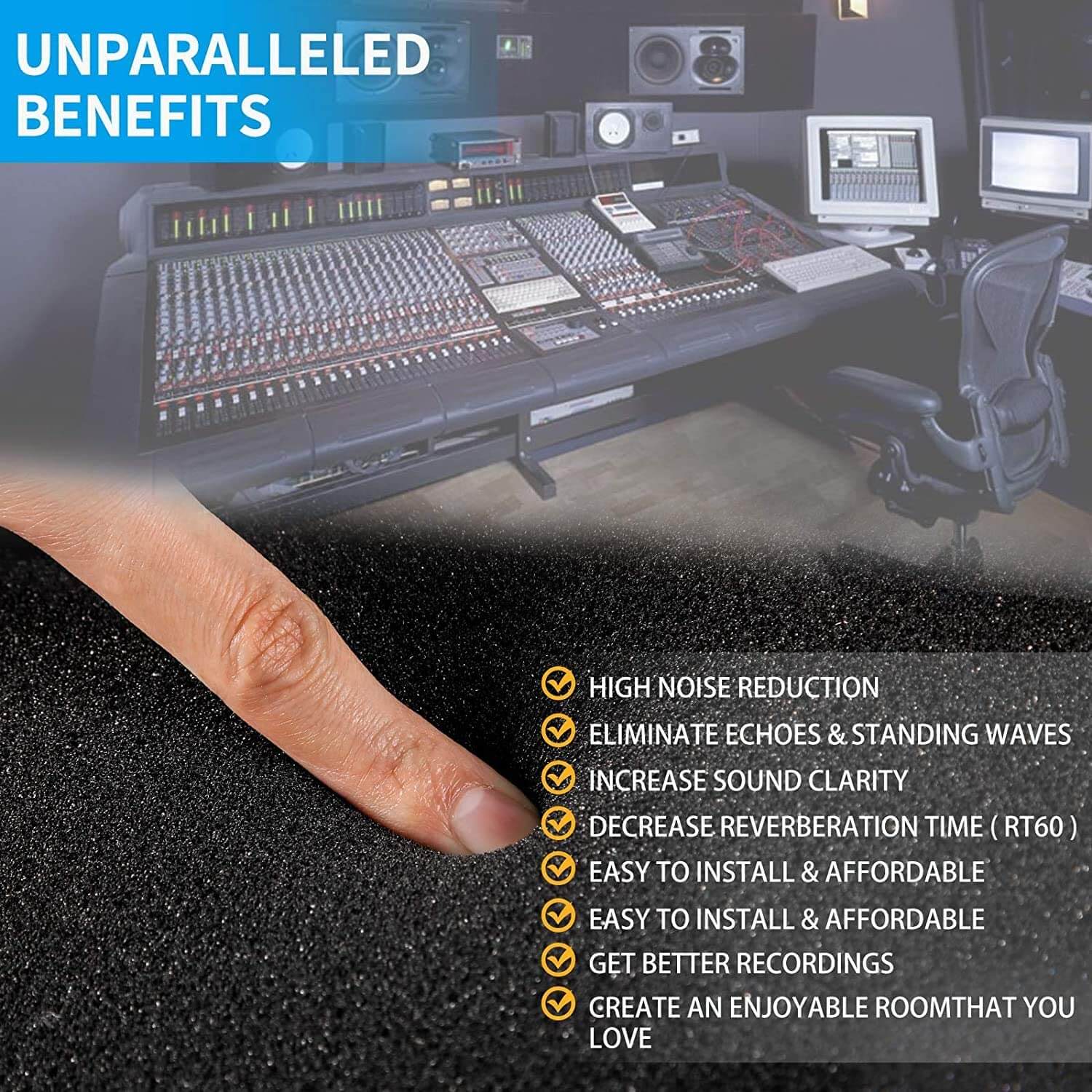 Acoustic Foam 30*30 10Pcs - Image 6