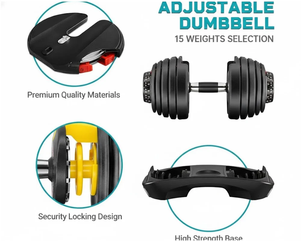 Adjustable dumbbells 24Kg - Image 6