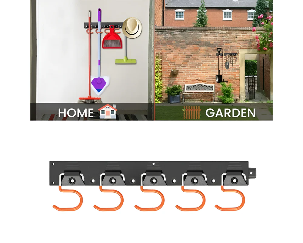 Adjustable Garden Storage System Wall Mount Tool Organiser - Image 6