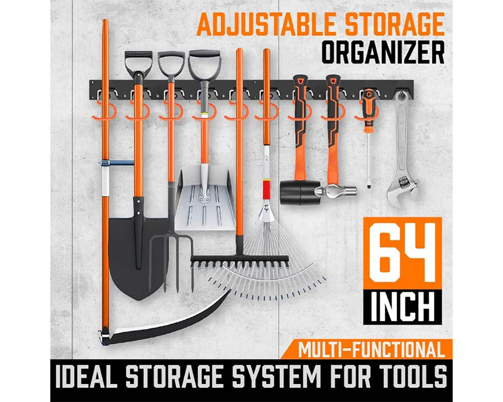 Adjustable Garden Storage System Wall Mount Tool Organiser - Image 8
