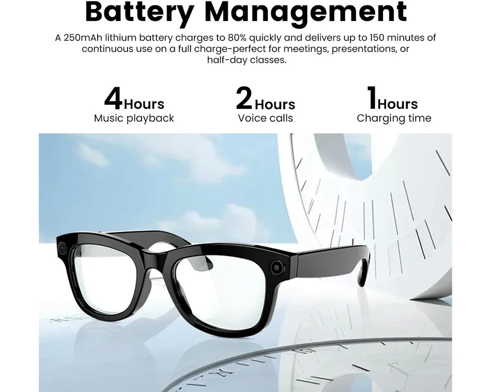 AI Smart Glasses 8K Camera ChatGPT Touch Bluetooth Player - Image 4