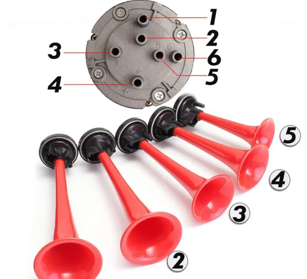 Air Horn Kit Musical Dixie Trumpets Duke Of Hazzard Horn Set - Image 5