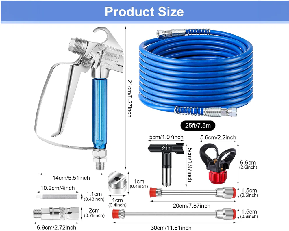 14Pcs Airless Paint Sprayer Gun Kit - Image 2