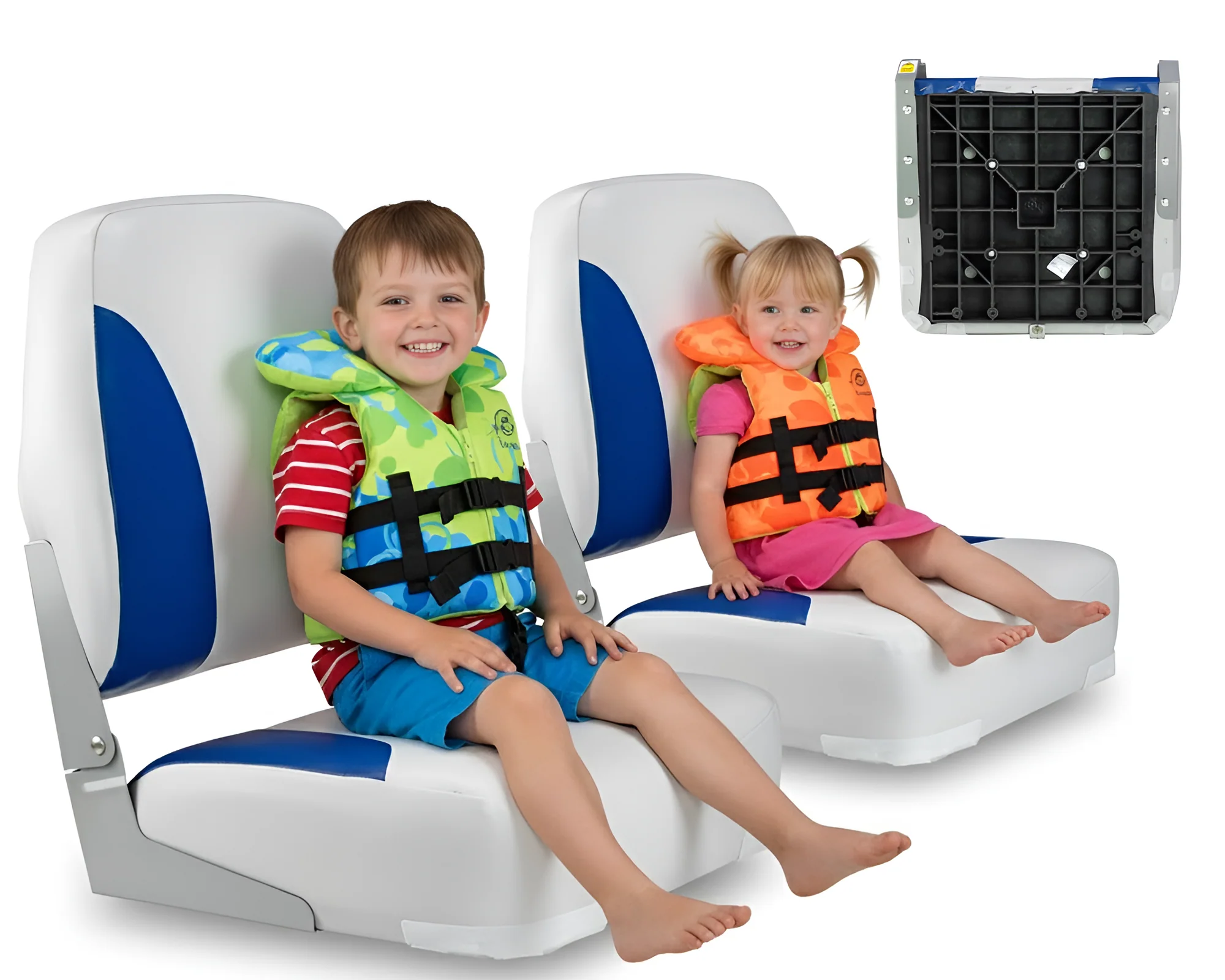 2PCS Marine Boat Seats for Fishing, Cruising Leisure Boating - Image 2