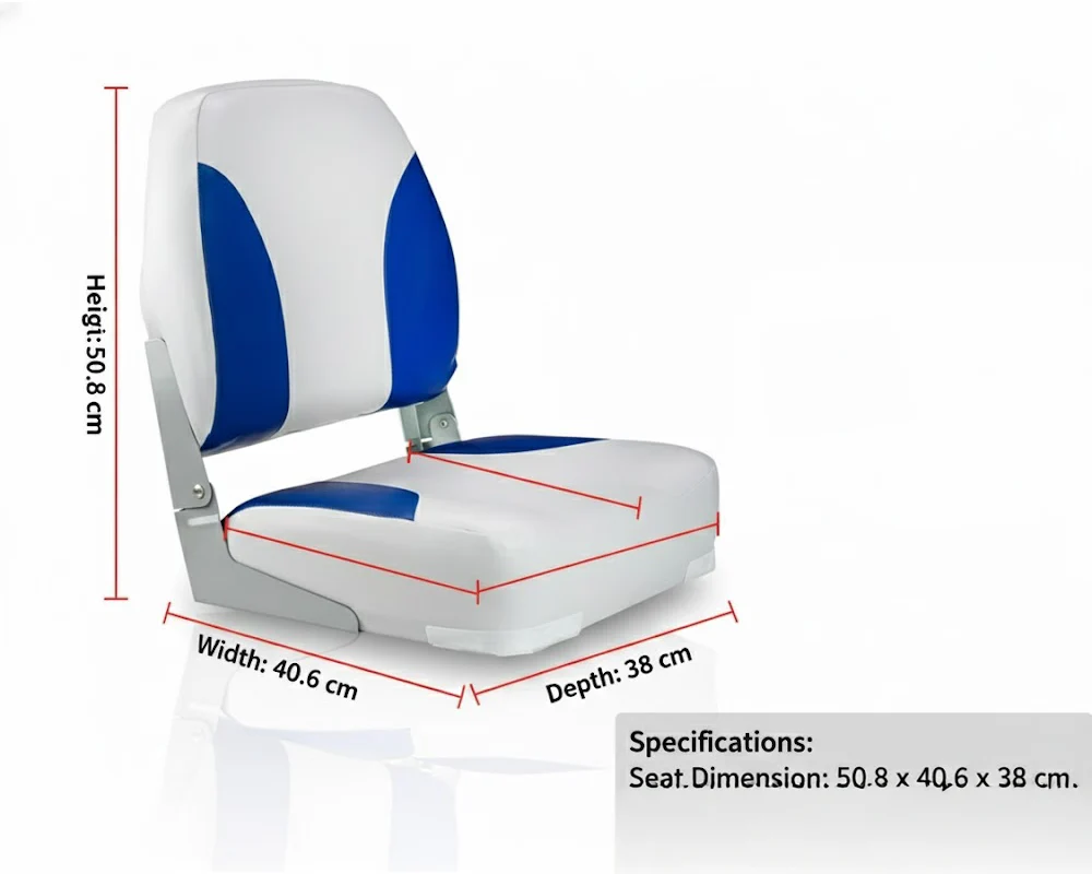 2PCS Marine Boat Seats for Fishing, Cruising Leisure Boating - Image 4