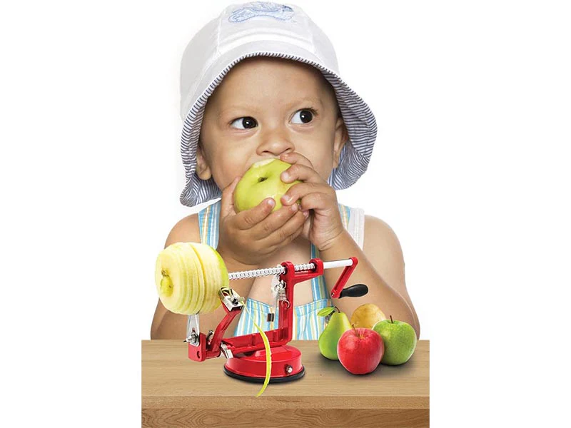 3-in-1 Stainless Steel Apple Peeler Corer Slicer with Suction Base - Image 5