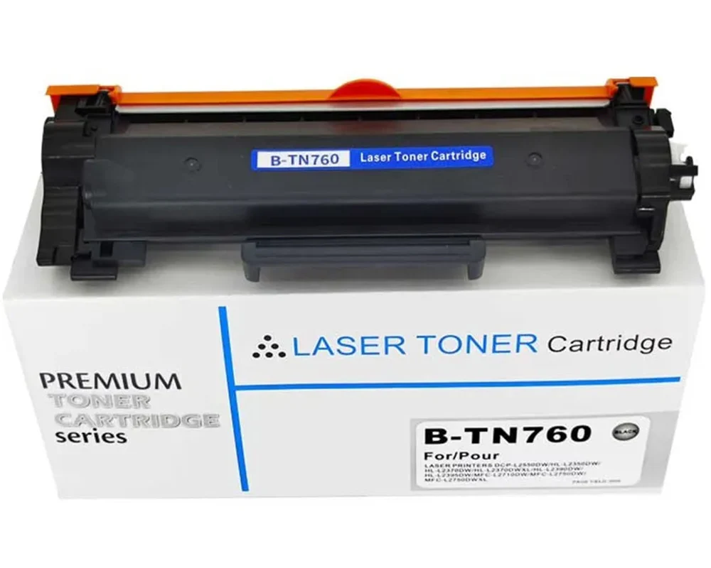 Compatible Brother TN760 TN-760 TN-730 MFC-L2710DW HL-L2395DW MFC-L2750DW DCP-L2550DW L2370DW L2390DW Cartridge Black - Image 2