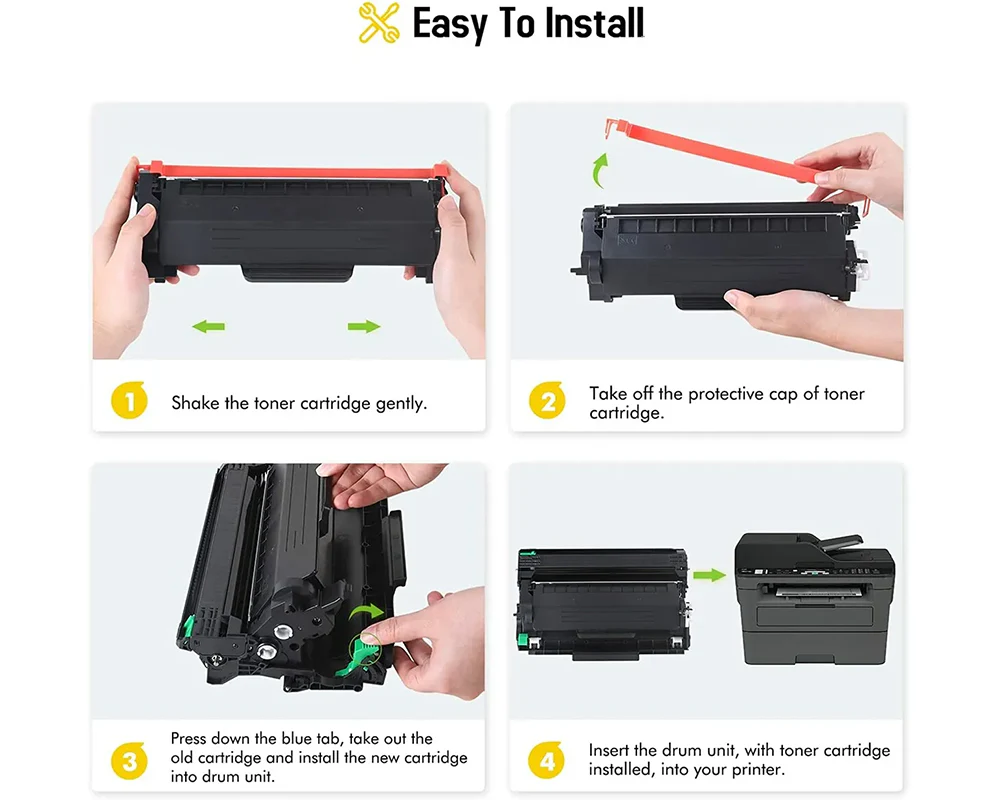 Compatible Brother TN760 TN-760 TN-730 MFC-L2710DW HL-L2395DW MFC-L2750DW DCP-L2550DW L2370DW L2390DW Cartridge Black - Image 5