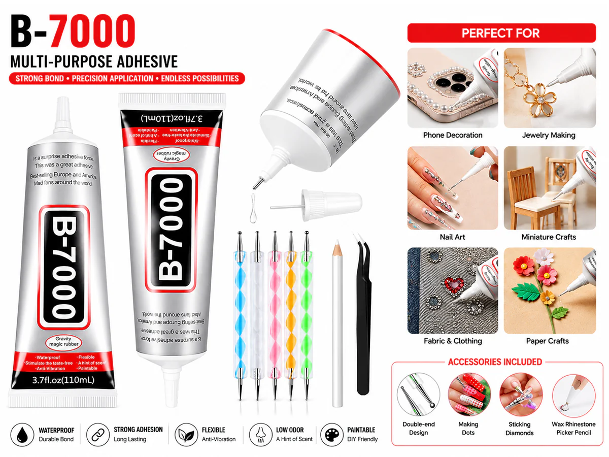 B7000 Glue for Phone Repair Adhesive Craft Kit 2 x 110ml - Image 2
