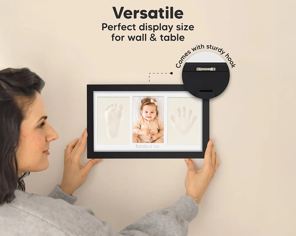 Baby Footprint & Handprint Keepsake Frame – NZ DIY Clay Kit - Image 9