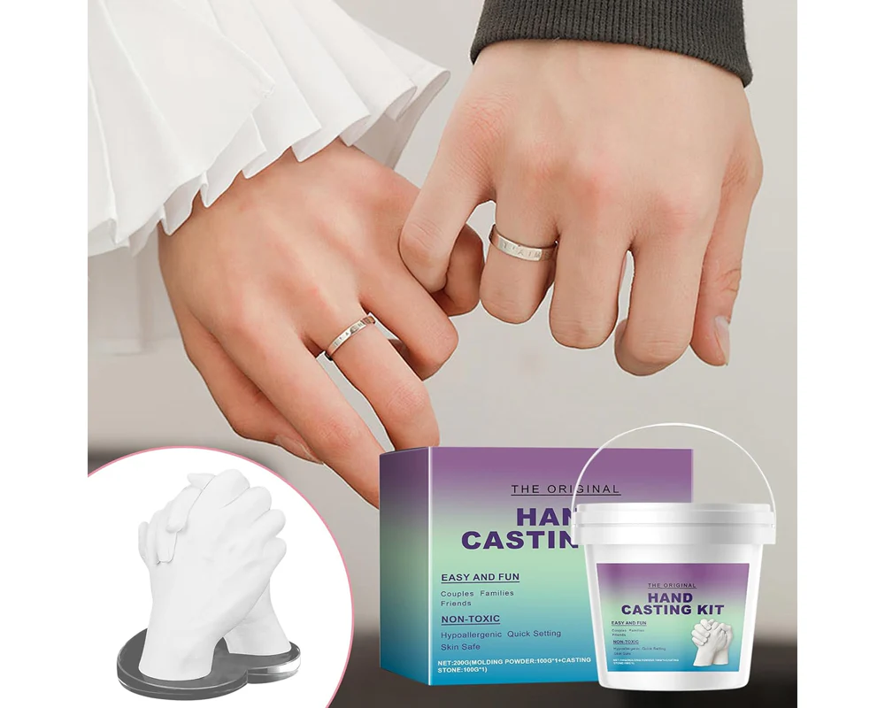 3D Hand Casting Molding Kit – Mess-Free Hand and Foot Keepsake Frame in Alpine White - Image 8