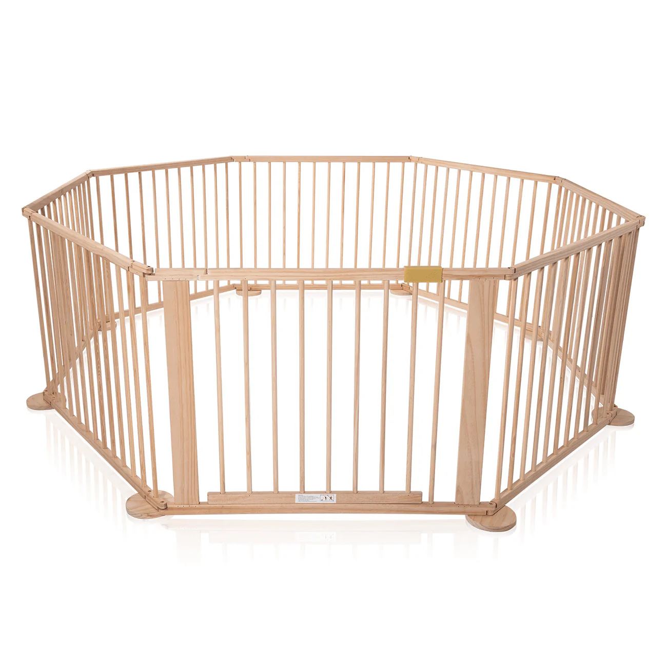 Deluxe Wooden Play Yard Safety Barrier 8 Panel Indoor Activity Area - Image 4