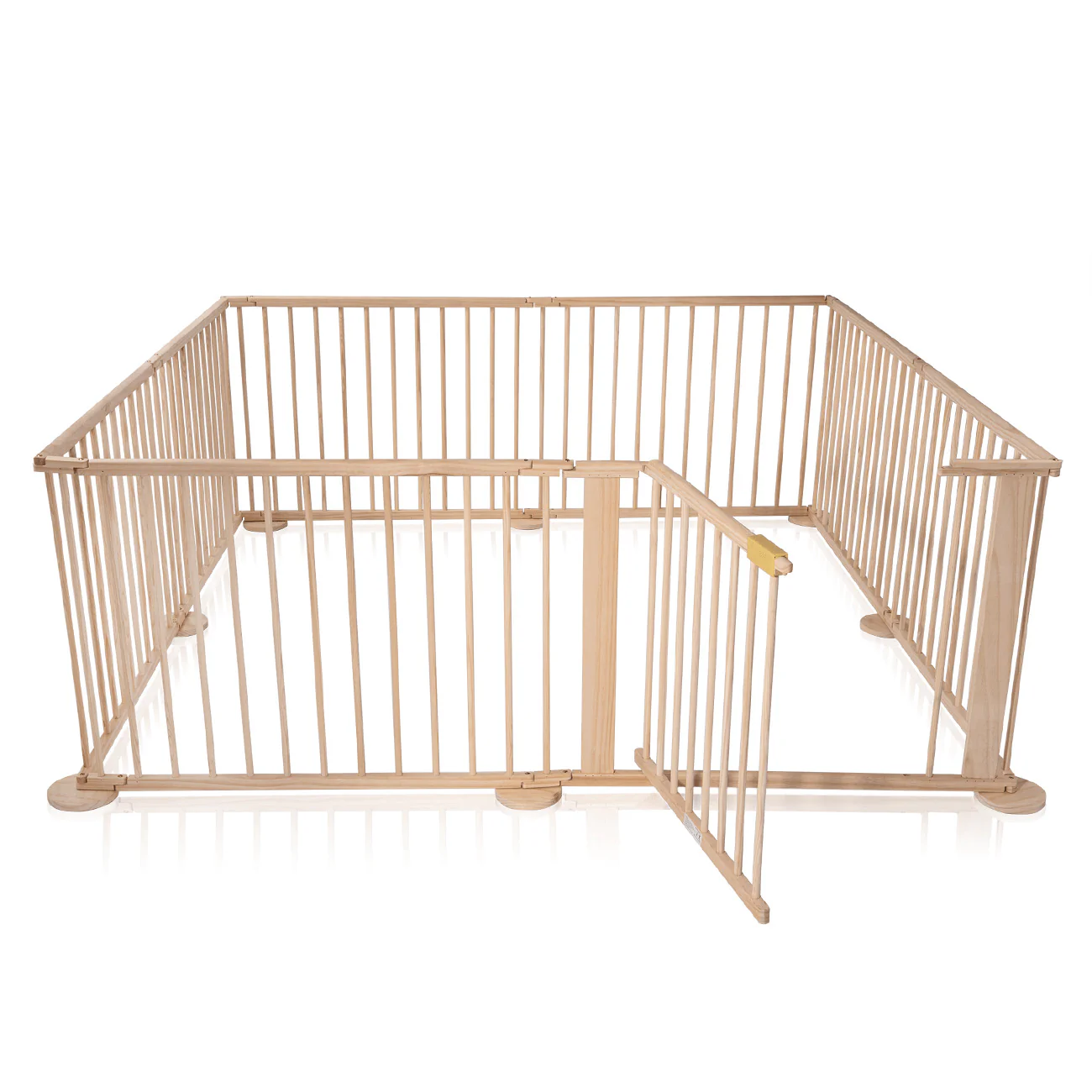 Deluxe Wooden Play Yard Safety Barrier 8 Panel Indoor Activity Area - Image 6